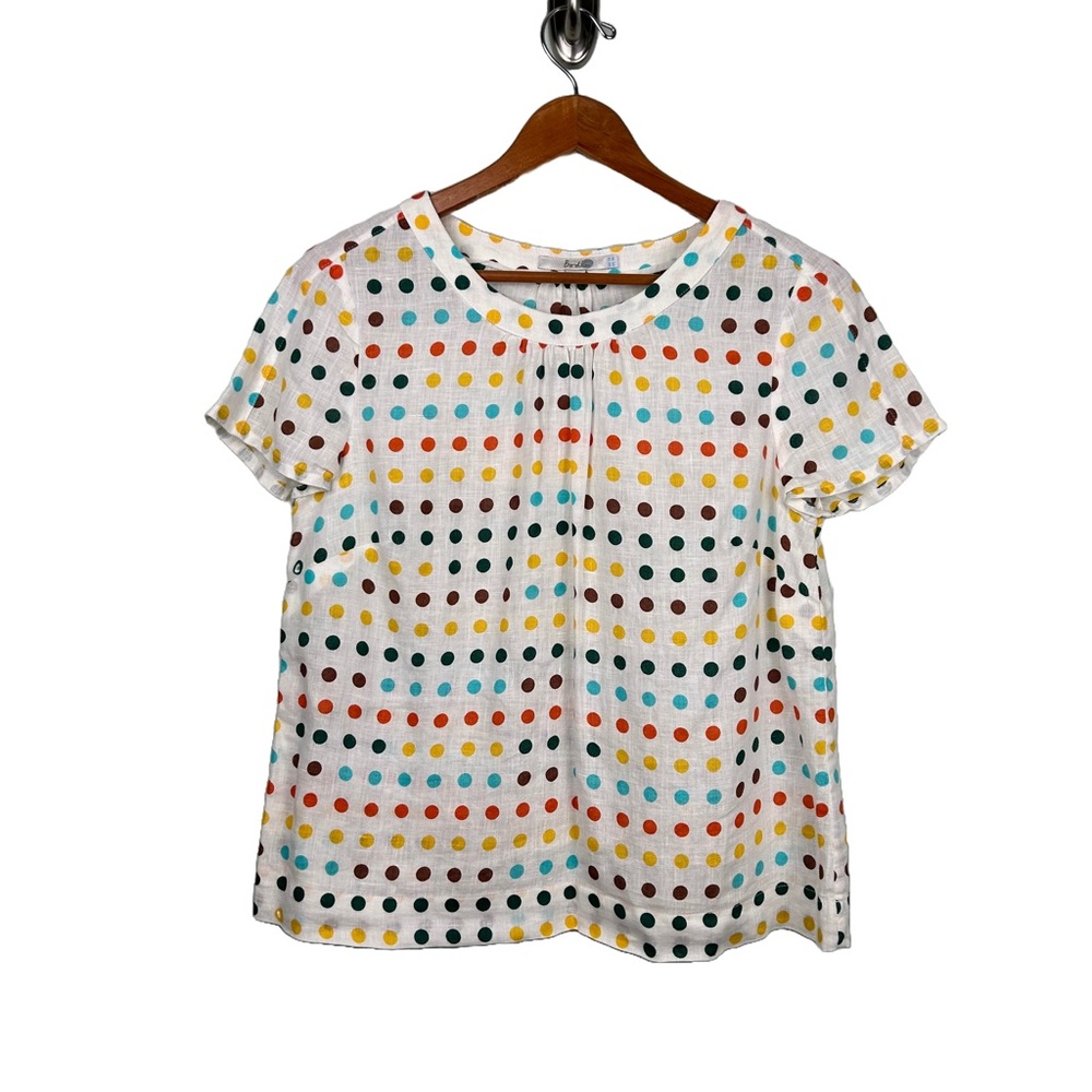 Boden Multicolor Polka Dot Blouse